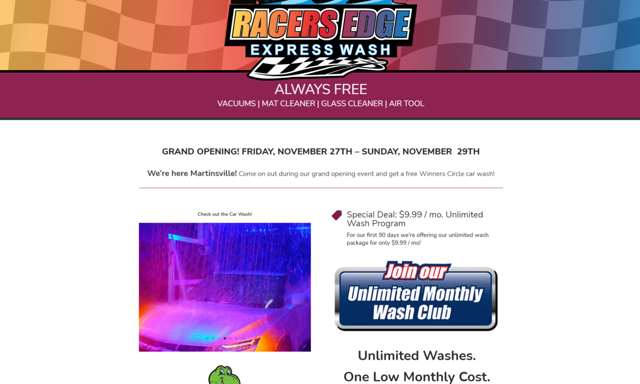 Racers Edge Express Wash of Martinsville, VA