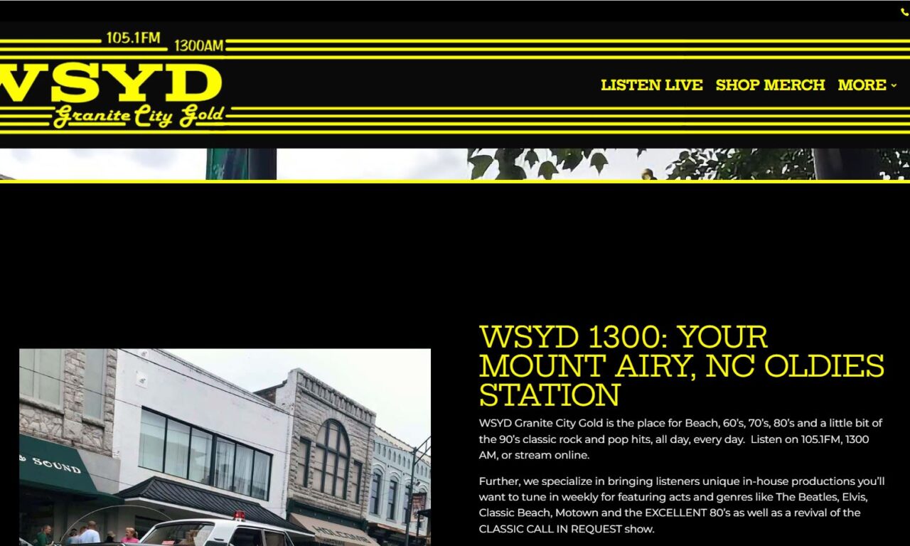 WSYD 1300: Mount Airy Oldies Radio